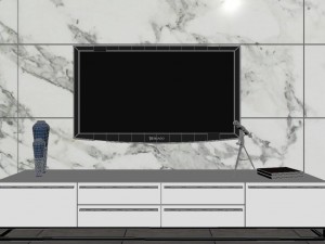 panoramic neo-classical style living room dining room 24 Model 3D