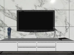 panoramic neo-classical style living room dining room 24 3D Model