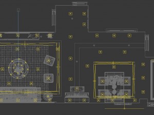 panoramic neo-classical style living room dining room 24 Model 3D