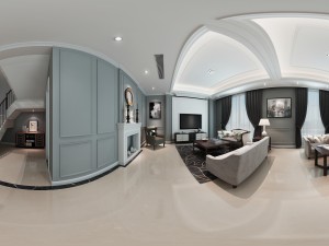 panoramic neo-classical style living room dining room 27 3D 模型