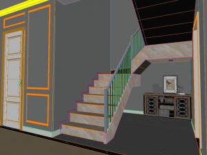 panoramic neo-classical style living room dining room 27 3D 模型