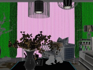 panoramic neo-classical style living room dining room 28 Modèle 3D
