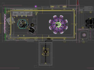panoramic neo-classical style living room dining room 28 Modèle 3D