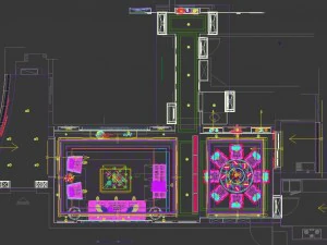 panoramic neo-classical style living room dining room 30 3D Model
