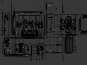 panoramic neo-classical style living room dining room 31 3D Model