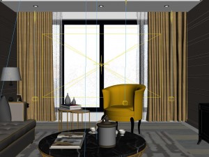 panoramic neo-classical style living room dining room 33 3D 模型