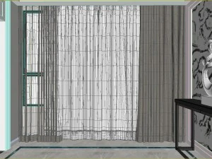 panoramic neo-classical style living room dining room 36 3D Model