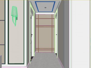panoramic neo-classical style living room dining room 37 Modèle 3D