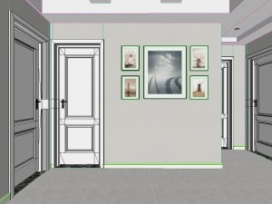 panoramic neo-classical style living room dining room 38 Modelo 3D