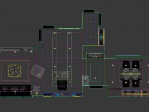 panoramic neo-classical style living room dining room 38 3D Model