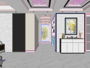 panoramic neo-classical style living room dining room 39 3D 模型