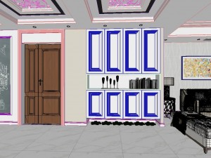 panoramic neo-classical style living room dining room 39 3D 模型