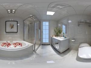 ba&ntilde;o panor&aacute;mico de estilo neocl&aacute;sico espacio sanitario 01 Modelo 3D