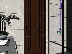 panoramic neo-classical style bathroom toilet space 02 3D मॉडल