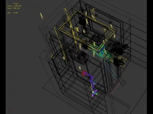 panoramic neo-classical style bathroom toilet space 02 3D Model