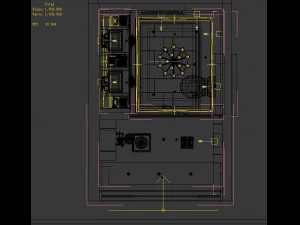 panoramic neo-classical style bathroom toilet space 03 3D Model