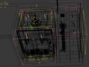 panoramic neo-classical style bathroom toilet space 03 3D Model