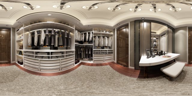 panorama classical family luxury cloakroom 02 3D मॉडल .c4d .max .obj .3ds .fbx .stl .blend 