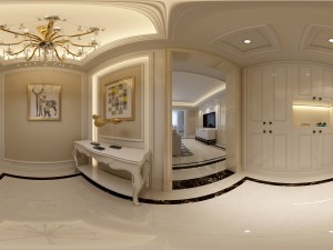panoramic neo-classical family entrance corridor Modèle 3D