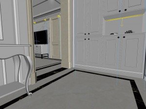 panoramic neo-classical family entrance corridor 3Dモデル