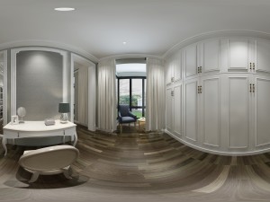 panoramic neoclassical family study room 03 3D Модель