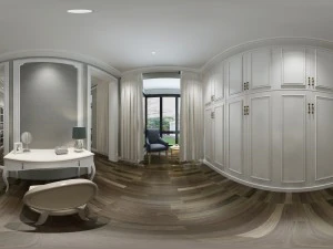 panoramic neoclassical family study room 03 3D Model