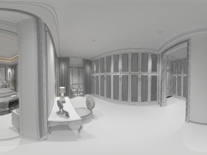 panoramic neoclassical family study room 03 3D मॉडल