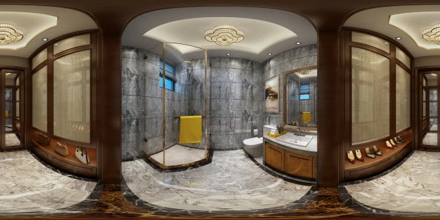 panoramic neo-classical family cloakroom bathroom toilet 04 3D Model .c4d .max .obj .3ds .fbx .stl .blend 