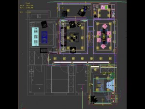 panorama chinese style family bedroom space 01 3D Model