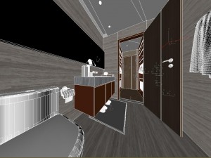 panorama chinese style home bedroom space 02 3D Модель