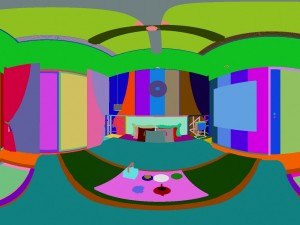 panorama chinese style home bedroom space 03 3D Model