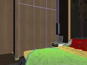 panorama chinese style family bedroom space 04 3D Model