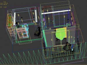 panorama chinese style family bedroom space 04 3D Model