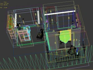 panorama chinese style family bedroom space 04 3D Model