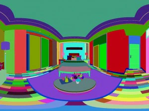 panorama chinese style family bedroom space 05 3D Model
