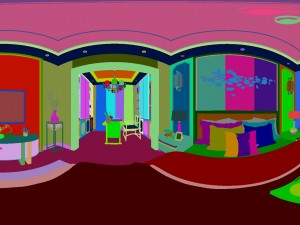 panorama chinese style home bedroom space 08 3D Model