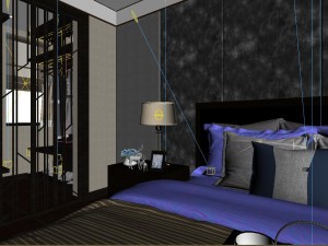 panorama chinese style home bedroom space 09 Modelo 3D