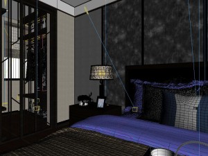 panorama chinese style home bedroom space 09 Modelo 3D