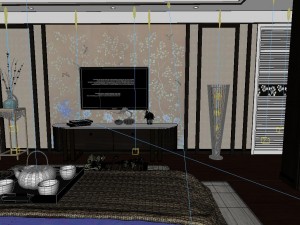 panorama chinese style home bedroom space 09 Modelo 3D