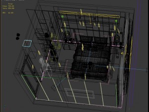 panorama chinese style family bedroom space 10 3Dモデル