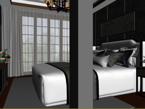 panorama chinese style family bedroom space 11 3D Модель