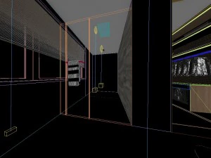 panorama chinese style bathroom toilet space 01 3D Model