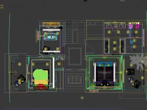 panorama chinese style bathroom toilet space 01 3D Model