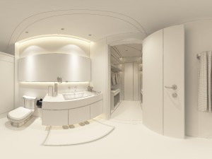 panorama chinese style bathroom toilet space 02 3Dモデル