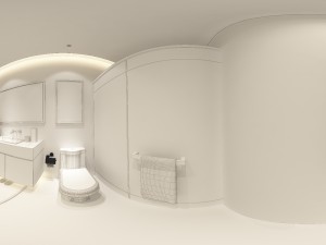 panorama chinese style bathroom toilet space 03 Modelo 3D