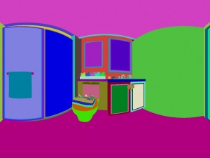 panorama chinese style bathroom toilet space 04 Model 3D