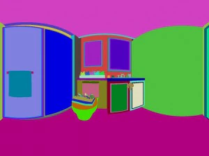 panorama chinese style bathroom toilet space 04 3D Model