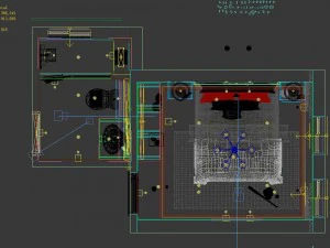 panorama chinese style bathroom toilet space 04 3D Model