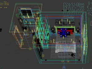 panorama chinese style bathroom toilet space 04 3D Model