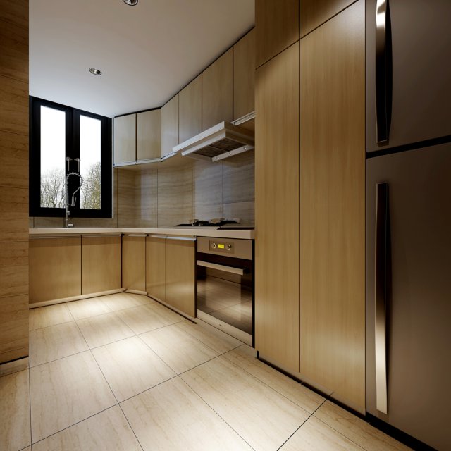 restaurant kitchen 1807 Model 3D .c4d .max .obj .3ds .fbx .stl .blend 